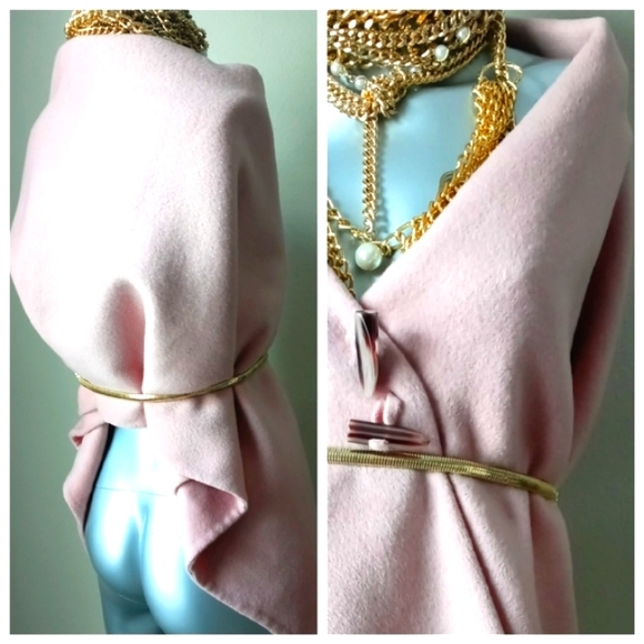 MODA INTERNATIONAL High-Low Barbie Pinks Tortoise Shell Buttons Shrug - Picture 6 of 9